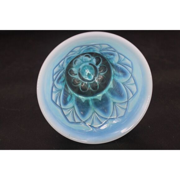 Fenton Blue Opalescent Glass Bell 6 to 7 Inches Unsigned - Picture 7 of 9